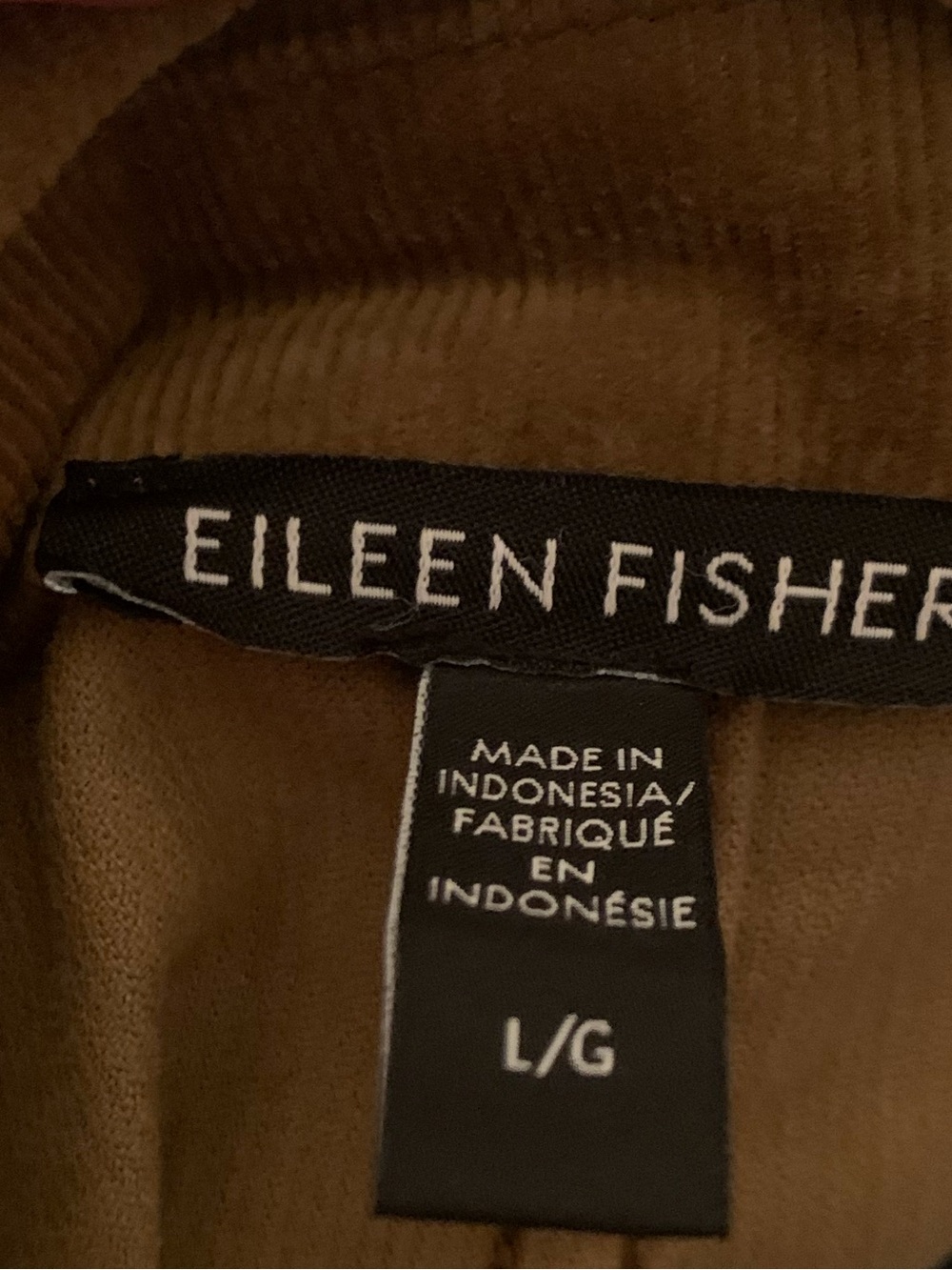 Eileen Fisher Organic Cotten Stretch Corduroy Lightweight jacket L - Picture 2 of 4